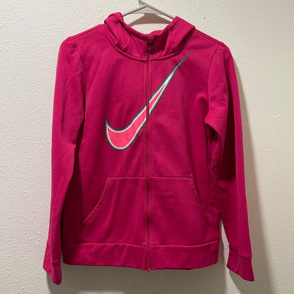 Nike Dri-Fit Girls Hoodie Pink XL - Picture 2 of 14